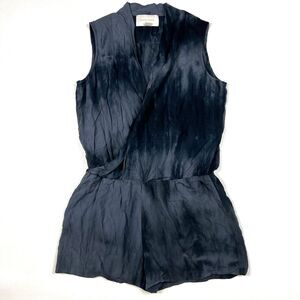 BROCHU WALKER Tie Dye Romper Shorts Wrap Gray Grunge Hipster Women's Medium